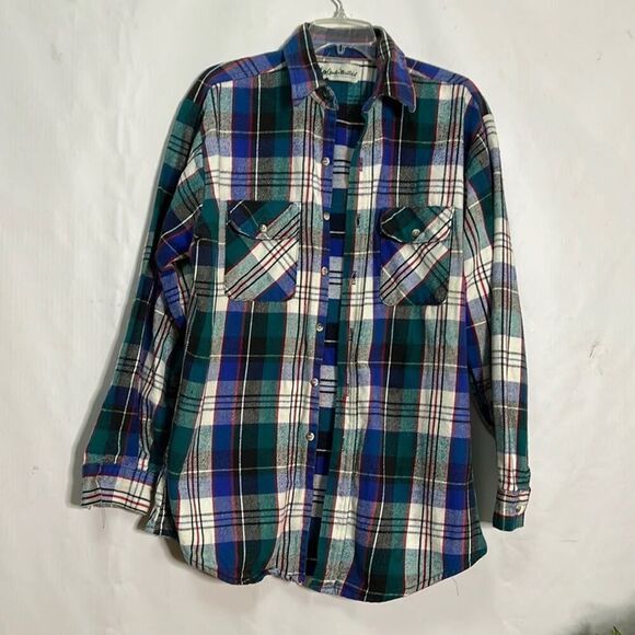 GANDER MOUNTAIN PLAID SHIRT‎ SIZE MEASUREMENTS - Picture 1 of 4